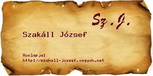 Szakáll József névjegykártya