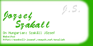 jozsef szakall business card