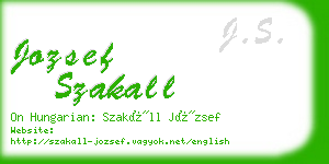 jozsef szakall business card